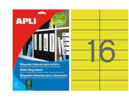 Etiquetas Apli 1595 105x37mm Amarelo Cxa. 20 Fls