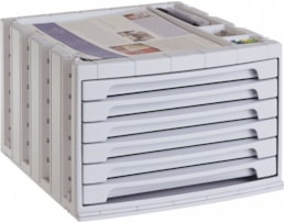 Bloco de 6 Gavetas Archivotec  Refª 6006, cinza