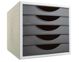 Bloco de 5 Gavetas Archivotec  Refª 4005, Preto