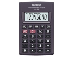 Máquina Calcular Casio HL 4A, Bolso, 8 Dígitos