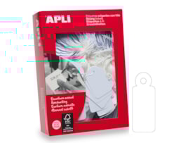 Etiquetas Apli c/ fio 13X34 ref. 386, Cx.1000