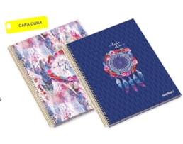 Caderno A5 Ambar Esp.C/Dura 120fls. Boho Chic, Quad.