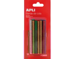 Cola Apli  refª 13800, em barra c/ 7,5mm, Glitter, 12 uni