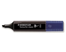 Marcador Fluor. Staedtler, vintage, 364 C9, preto