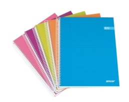 Caderno Esp. A5 Ancor Capa Dura, Fashion Colors, 120F. Paut.