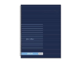 Caderno Espiral A4 Ancor Capa Dura Azul c/120 Fls Quad.