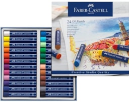 Pastel Oleo Faber Ref. 127024, Cxa. c/ 24 cores