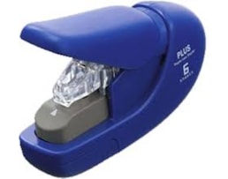 Máquina Agrafar s/ agrafes Plus SL106AB, paper clinch, Azul