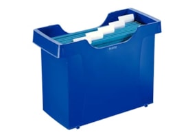 Caixa p/arquivo susp. Leitz 19930335, A4, c/5 dossiers Azul