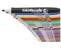 Marcador Artline Decorite, Brush, azul metalizado