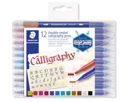 Marcador Staedtler, 3005, dupla ponta, Caligrafia Cx.12
