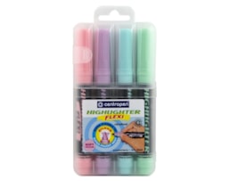 Marcador Centropen, Flexi Fluor, Refª 8542/SE-4, Bl.4 Pastel