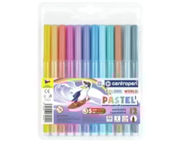 Marcador Centropen Color World, 7550/12, 12 cores Pastel