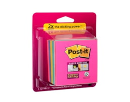 Bloco Post-It S.S., 76x76mm Cubo 2028-SSCY, 440F. Arco-Íris