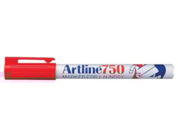 Marcador Artline 750 p/roupa (0,7mm), Vermelho