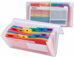 Pasta Ficheiro Lider, A5, 13 Divisórias, FU23, Transparente