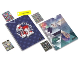 Caderno A5 Ambar Esp.C/Dura 120fls. Inverse, Quad.